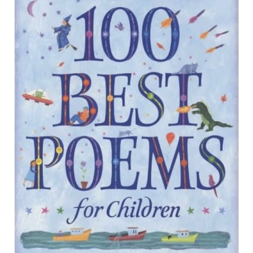 100 Best Poems for Children - Illustrated Kids Poetry Book (Blue)